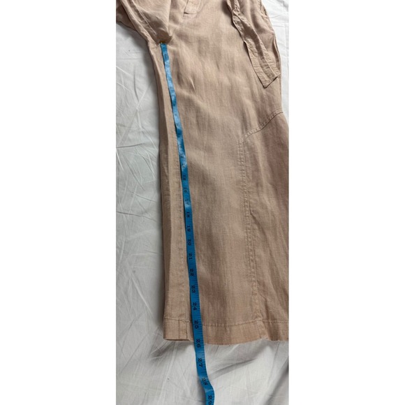 Nicole Miller New York Linen Wide Leg Belted High Waisted Pants Women's Size 8 - Picture 9 of 12